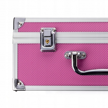 Aluminum suitcase Pink makeup equipment cosmetic bag