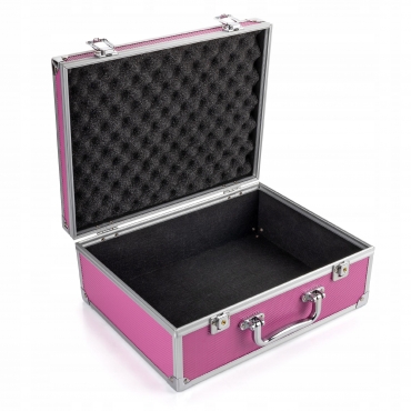 Aluminum suitcase Pink makeup equipment cosmetic bag