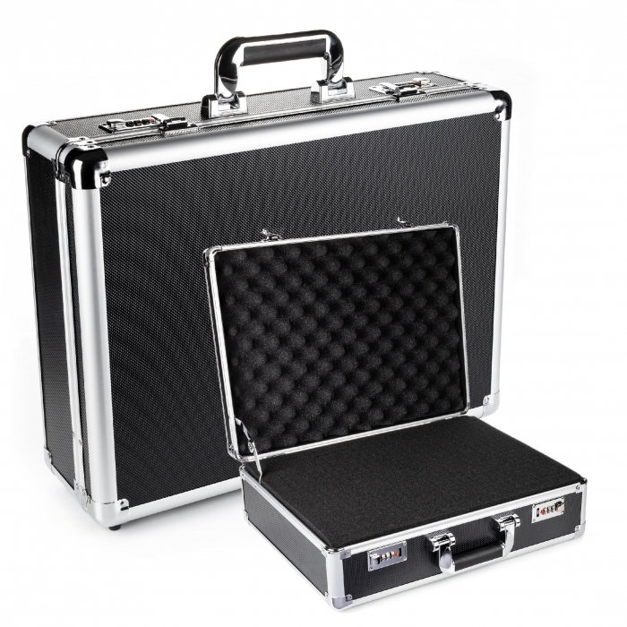 LARGE CODE SUITCASE WITH SPONGE, NOT JOKERS, black