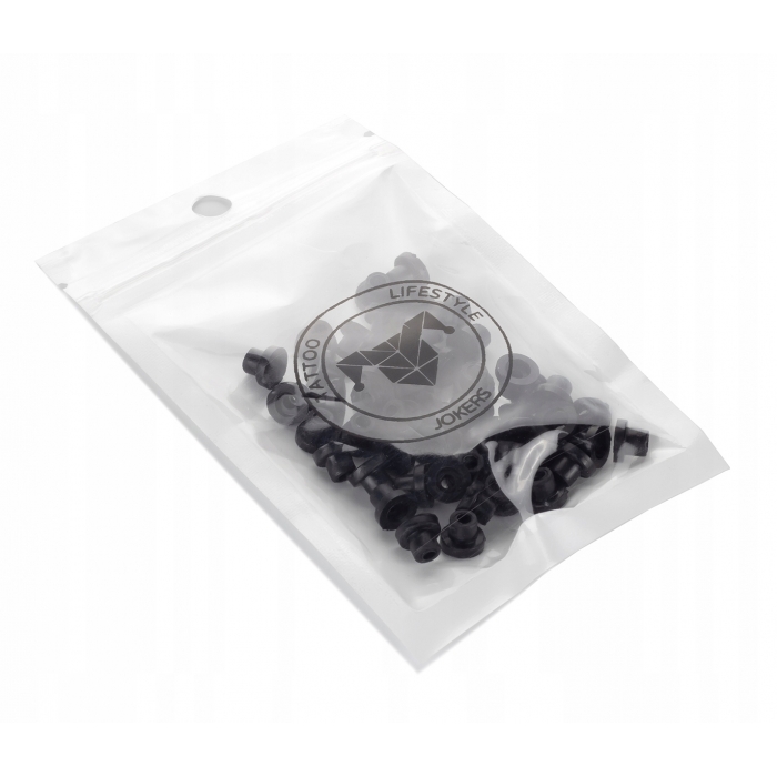 BLACK ANCHOR RUBBERS, tattoo nipples, 50 pcs